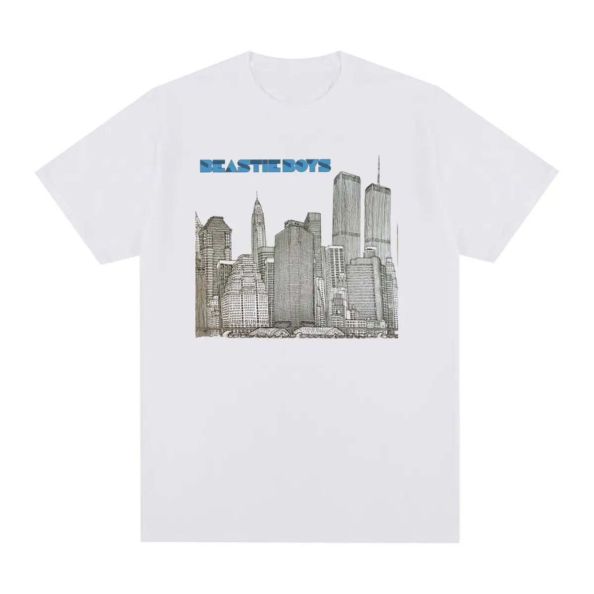 Beastie Boys Music Vintage T-shirt Simple Logo American Hip Hop Cotton Men Casual T shirt New Tee Tshirt Womens Tops