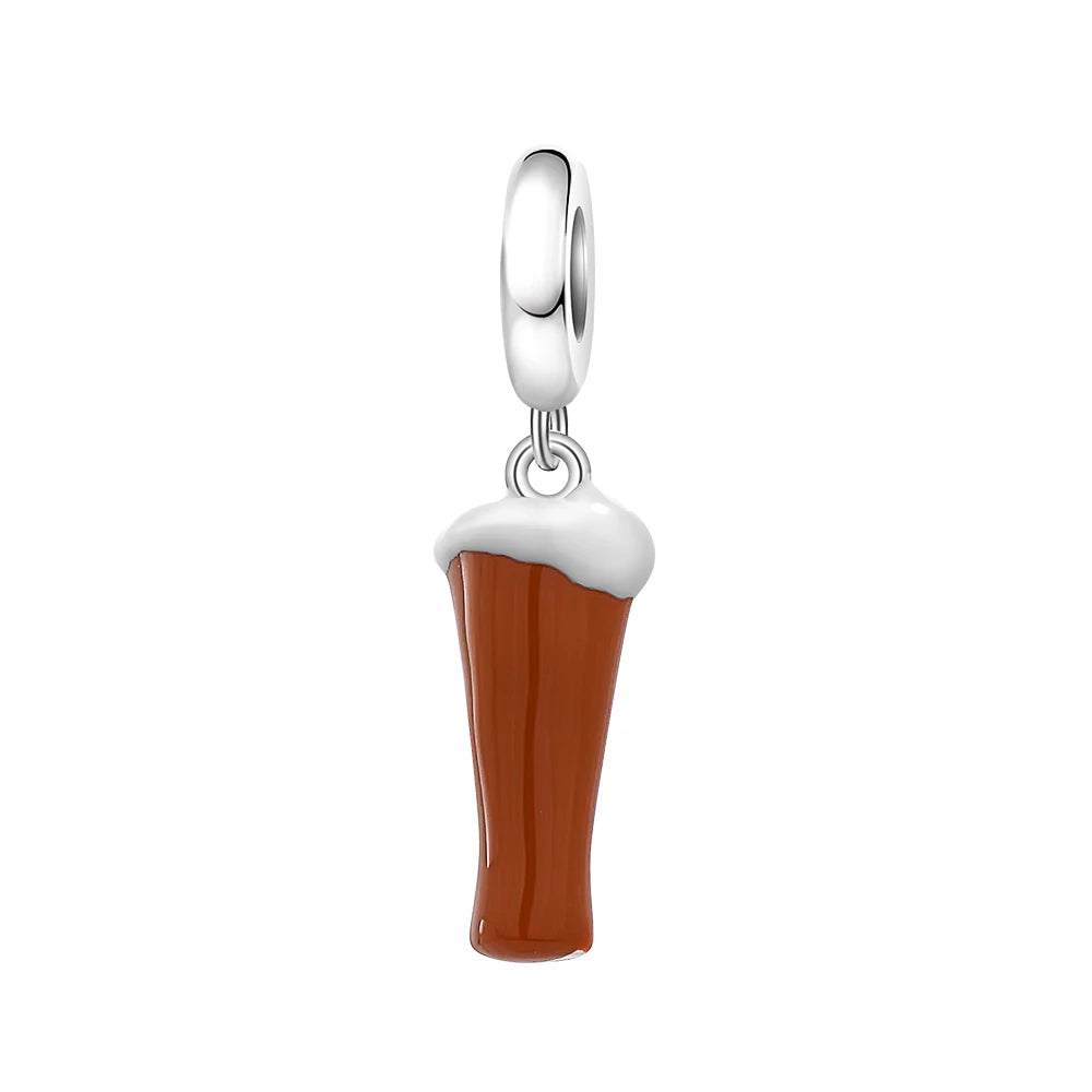 Hot Selling 925 Silver Cup,Coffee Cup,Beer,Bead Pendant Suitable European Original Bracelet DIY Accessories,Exquisite Jewelry ﻿
