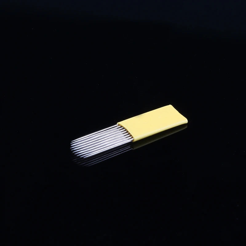 10/50/100pcs Microblading Eyebrow Needles 2row 15 17Pin Tattoo Blade Needles For Manual Pen Pigment Eyebrow  Lip Makeup Supplies