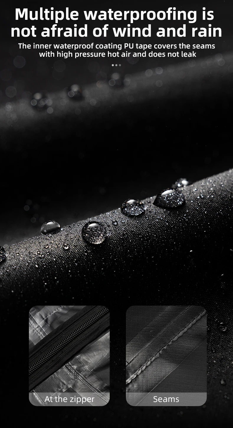 ROCKBROS Bicycle Raincoat Cycling Jacket Poncho Rainproof Hooded Coat Commute Rain Cape Electromobile Waterproof Windproof Cloak