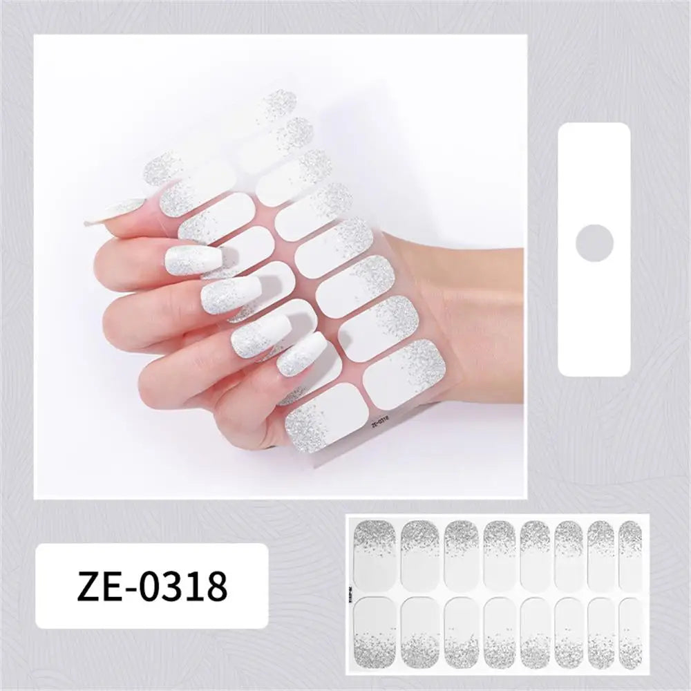 Gradient Galaxy Series Press-on Nails | 16-Piece Set of Removable Self-Adhesive Fake Nail Stickers | Valentine's Day Gift Idea