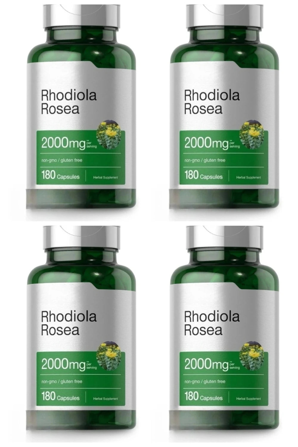 Rhodiola Rosea Root Extract 2000mg Equivalent Herbal Dietary Supplement 180 Capsules