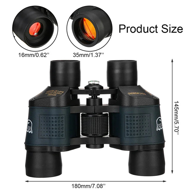 80X80 Camping Binoculars 15000m Long Range HD High Magnification Tourism Telescope Powerful Hunting Night Vision Binoculars
