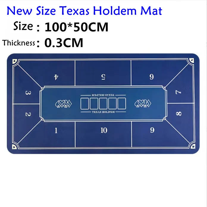 1.2*0.6m Hold'Em Texas Poker Mat Black Jack Baccarat Dice Durable Rubber Home Gaming Desk Pad