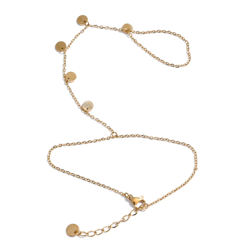 Yhpup Hot Style Zirconia Round Back of Hand Chain Finger Bracelet Bangle Stainless Steel Chic Fashion Jewelry Wholesale 2025 New