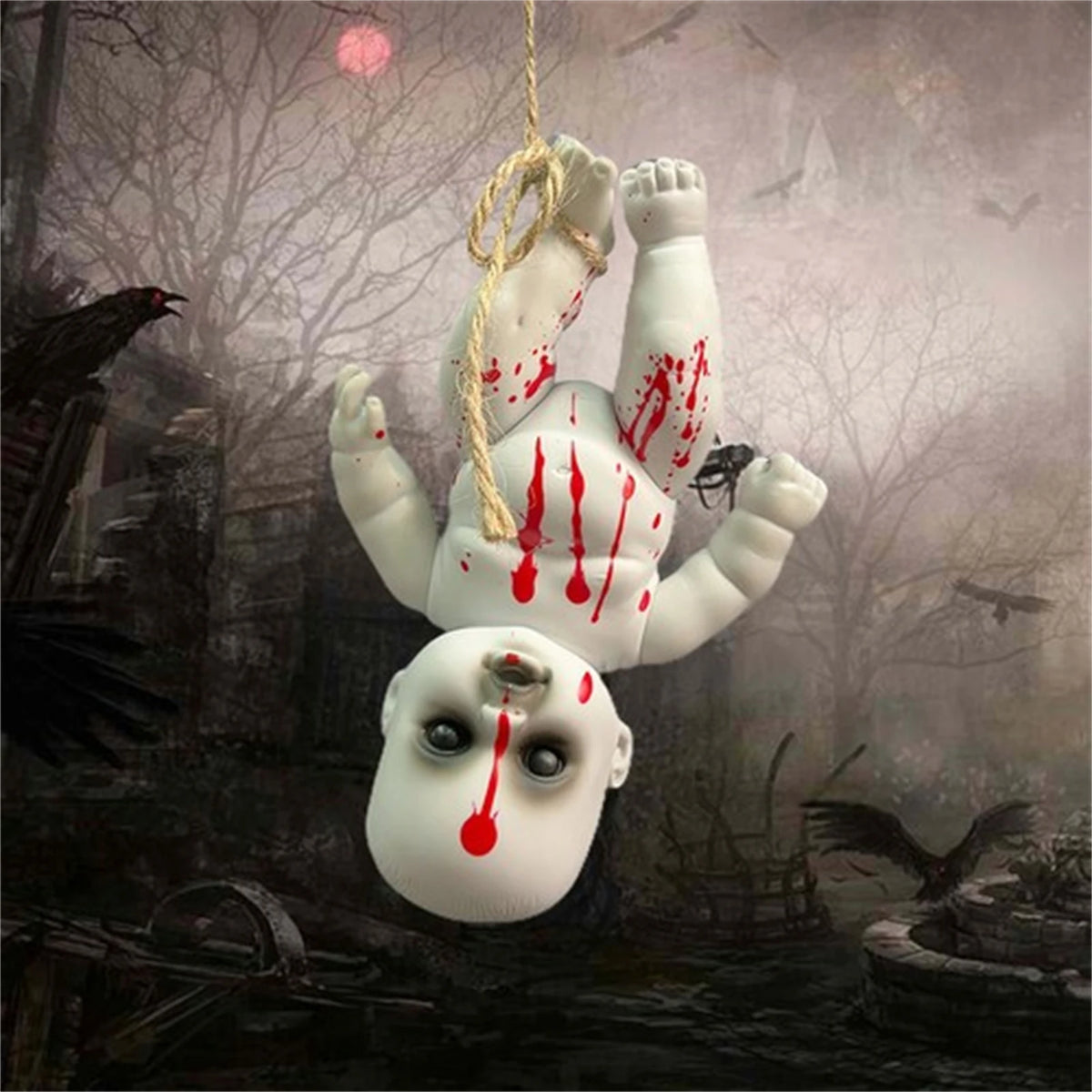 Halloween Scary Doll Christmas Decorations Horror Props For Bar Party Home Decor Spooky Witch Ghost