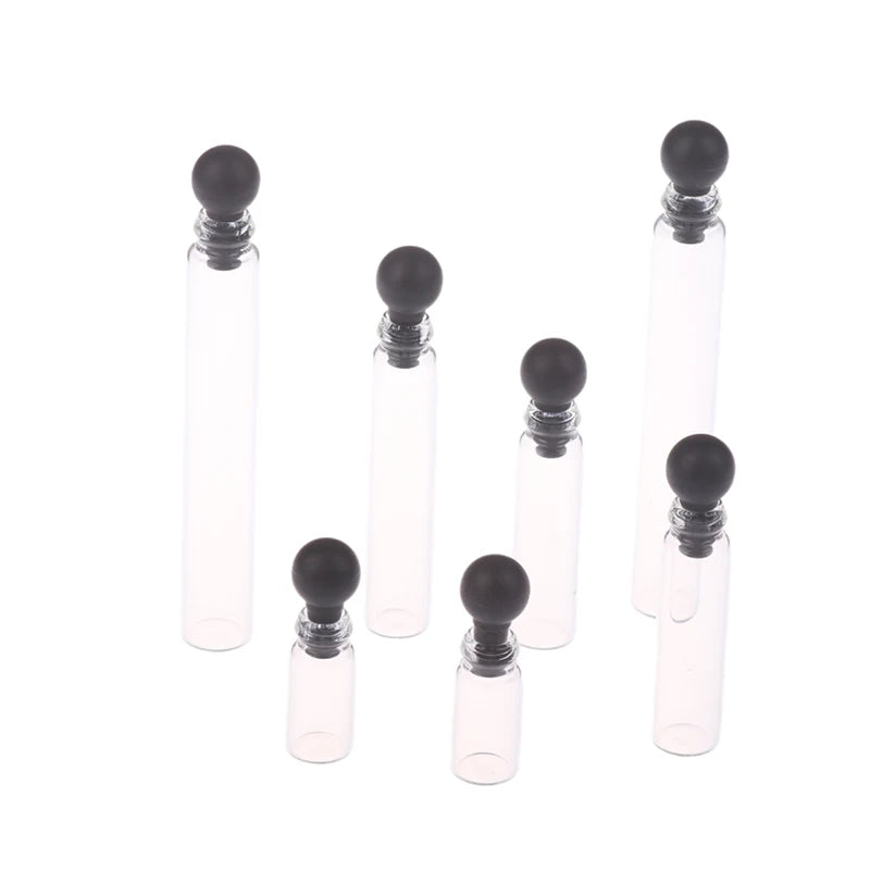 10pcs 0.5/1/2/3ml Empty Mini Glass Perfume Small Sample Vials Bottle Laboratory Liquid Fragrance Test Tube Empty Perfume Bottle