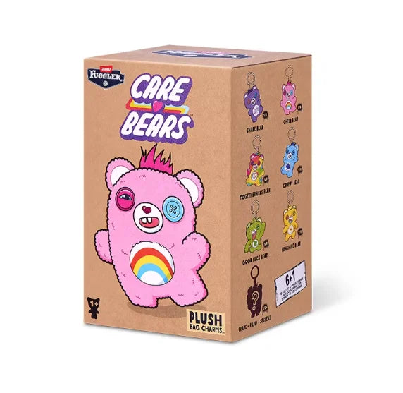 Original Fuggler Cute Teeth Monster Care-Bears Series Trendy Blind Box Toys Plush Pendant Funny Trendy Doll Keychain Gifts