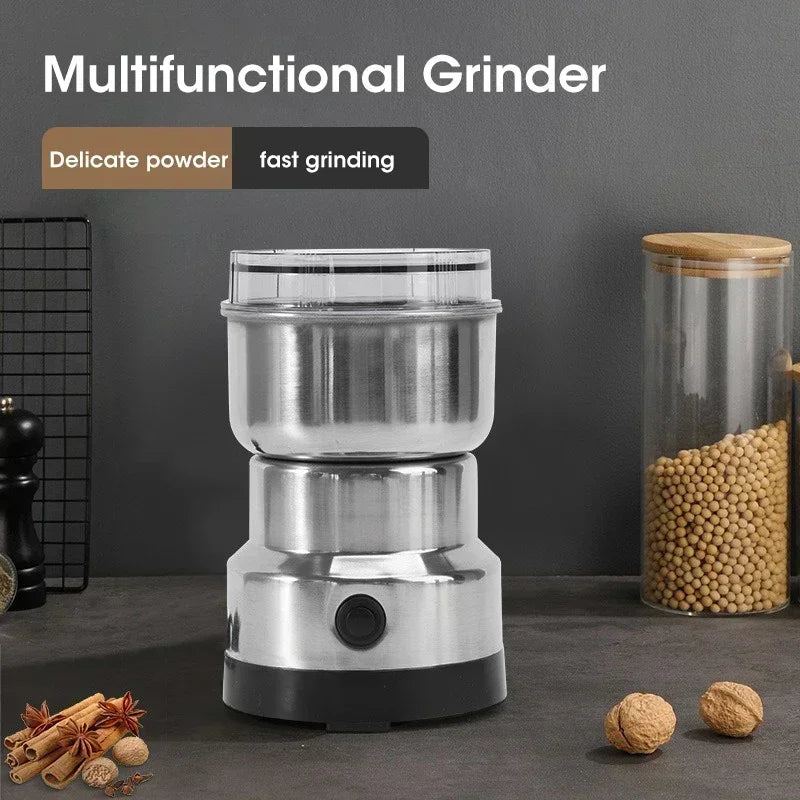 Electric Coffee & Spice Grinder 200W, 400ML Large Capacity Stainless Steel Dry Food Processor with One-Touch Control