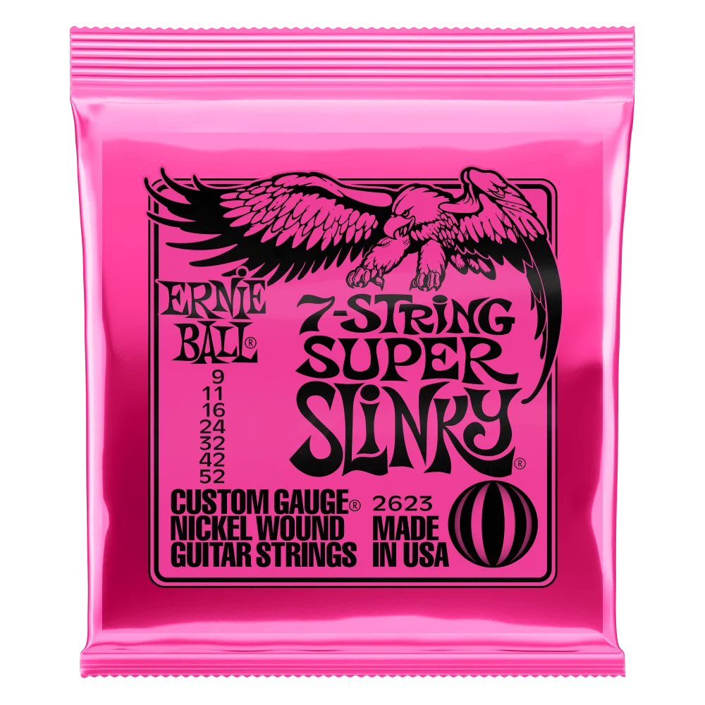 5pc/10pc Ernie Ball Slinky Nickel Wound Electric Guitar Strings – 7-Strings & 8-StringS Available