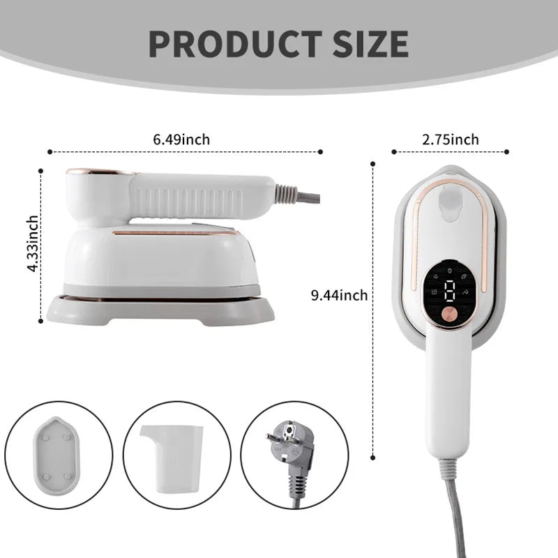 Handheld Portable Mini Steam Iron with Four Temperature Control High-Power Rotating Ironing Machine for Fabric Care