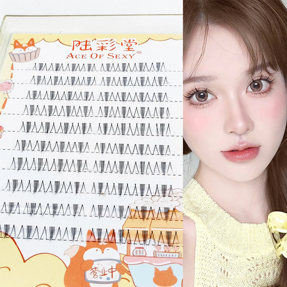 6-7mm Air Lower Eyelashes Fairy Fake Lashes Segmented Natural Under Lashes Manga Bottom Lashes Makeup Eyelash Makeup Tool