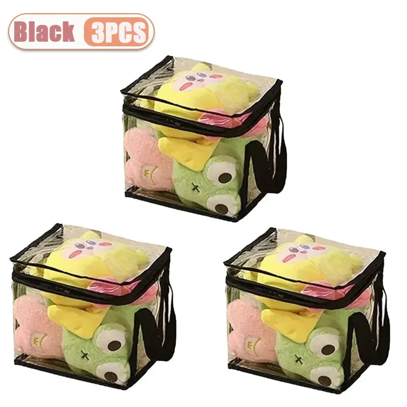 1/3/5PCS Clear PVC Storage Box Waterproof Dustproof Display Case for Plush Toys Doll Collection Home Storage Container Decor