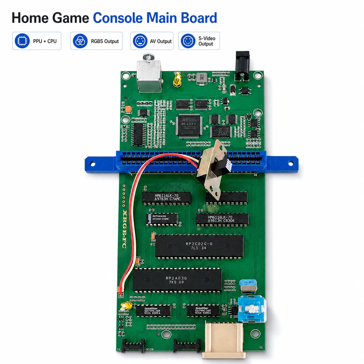 Retro Game  AV S-Video RGB Famicom NES Compatible with Original 83, 84, 89 Shells RGB Famicom Clone Console Supports Zapper
