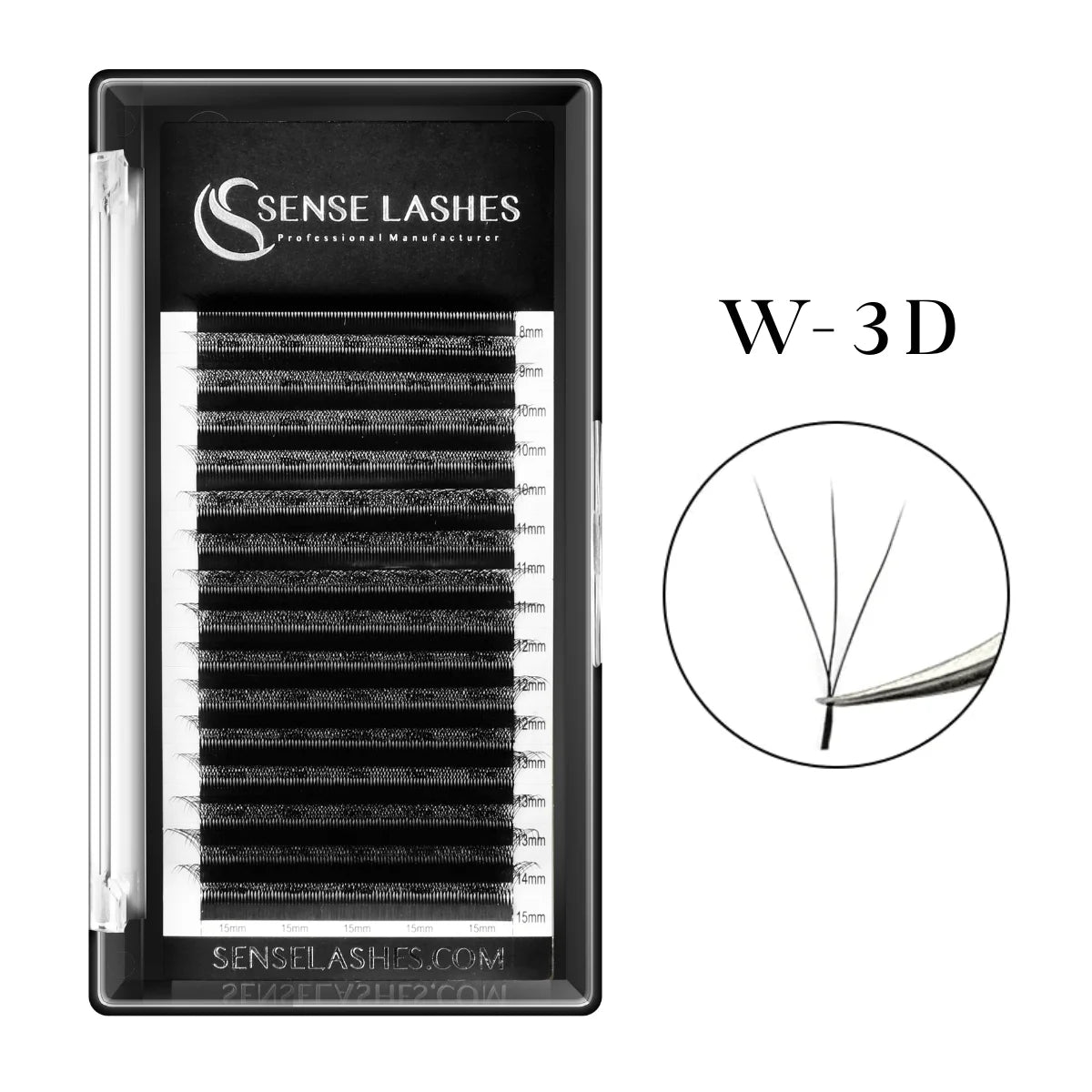 SENSE LASHES 12 Rows 3D 4D 5D 6D W Shape Eyelash Premade Volume Fans Natural Soft Light Full Dense Eyelash Extensions Supplies