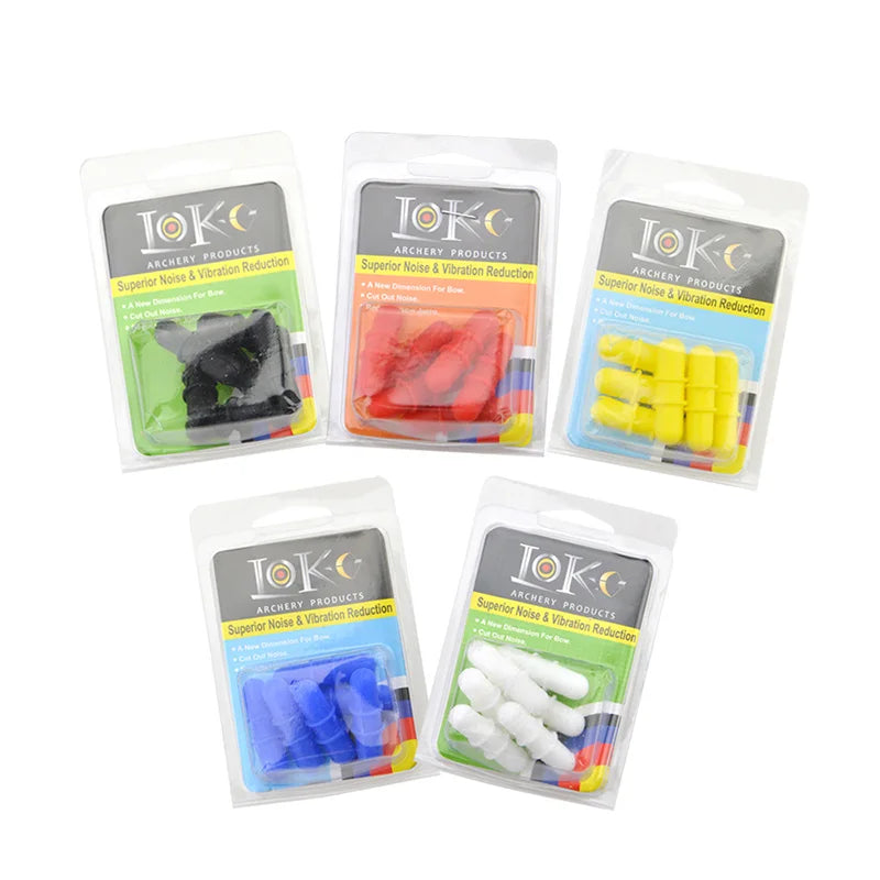 6pcs/box Compound Bow Stabilizer Shock Absorption Rubber Damping Reduce Noise Limb Vibration for Archery Shooting Accessory
