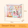 Mini Building Blocks DIY House Kit, Micro-Scale Scene Models Creative Gift for Women, Super World Tiny Craft