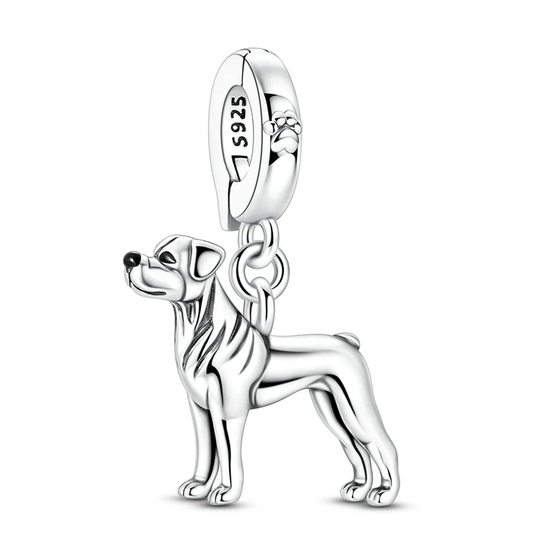 Beautiful 925 Sterling Silver Puppy Cat Swallow Raccoon Giraffe Animal Pendant Fit DIY Bracelet Necklace Package Jewelry Gifts