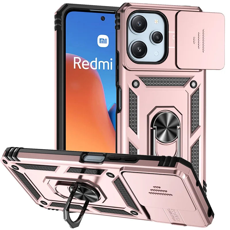 Slide Lens Protect Funda For Redmi 12 12C 10 10C 13C Note 12 Pro Shockproof Armor Case For Xiaomi Mi 13T 12T 11T Pro Back Cover