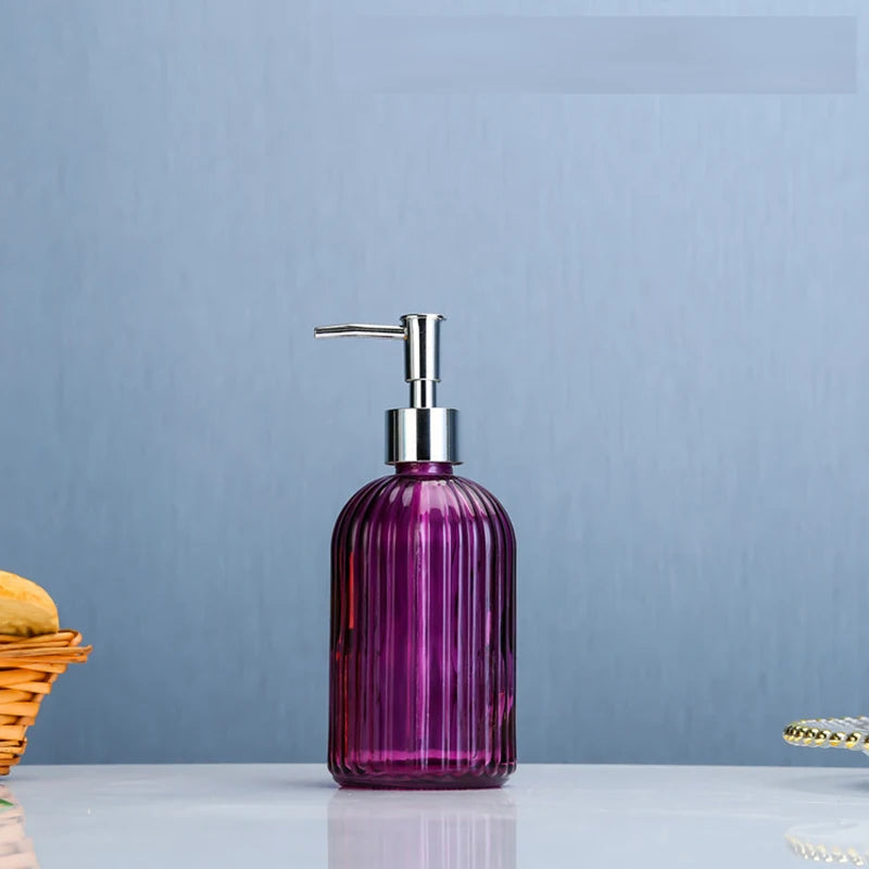 420ml Bathroom Empty Pump Bottle Modern Shower Gel Press Shampoo Dispensing Bottle Light Luxury Liquid Hand Soap Dispenser