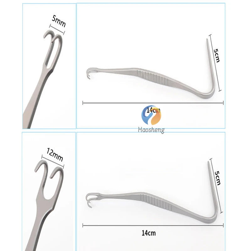 Nose Double Head Nasal Hook Deep Z-shape Mandibular Angle Rhinoplasty Cosmetic Plastic Surgery Aufricht Walter Nasal Retractor