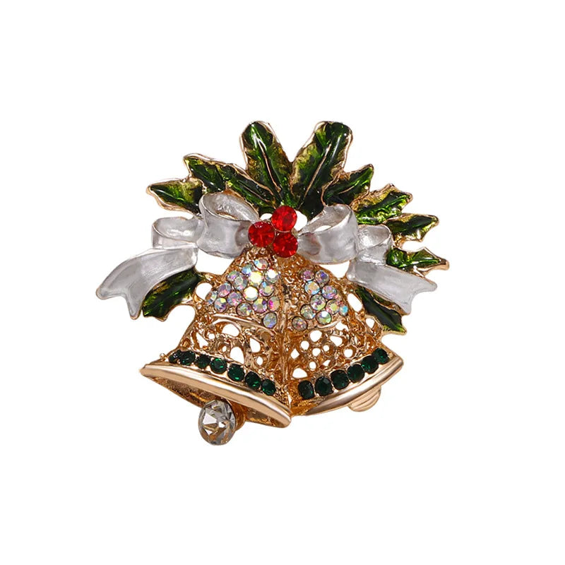 Christmas Brooch, Christmas Tree Wreath Bell Pumpkin Pin, Men's and Women's Accessories Holiday Gifts