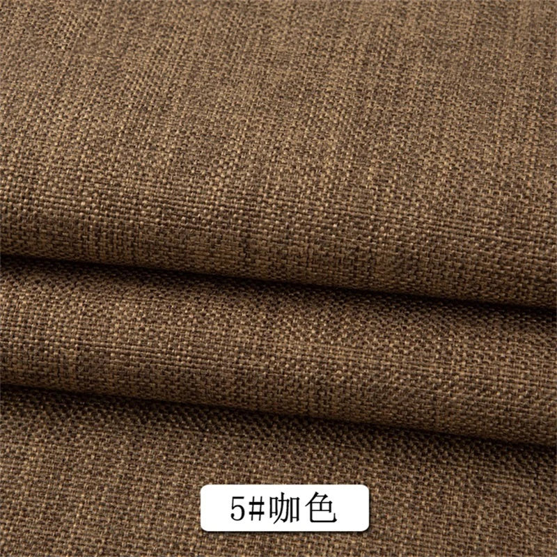 150 Cm Wide Home Textile Cotton Linen Style Sofa Fabric Solid Color Thickened Linen Coarse Cloth DIY Tablecloth Fabric 400 G / M