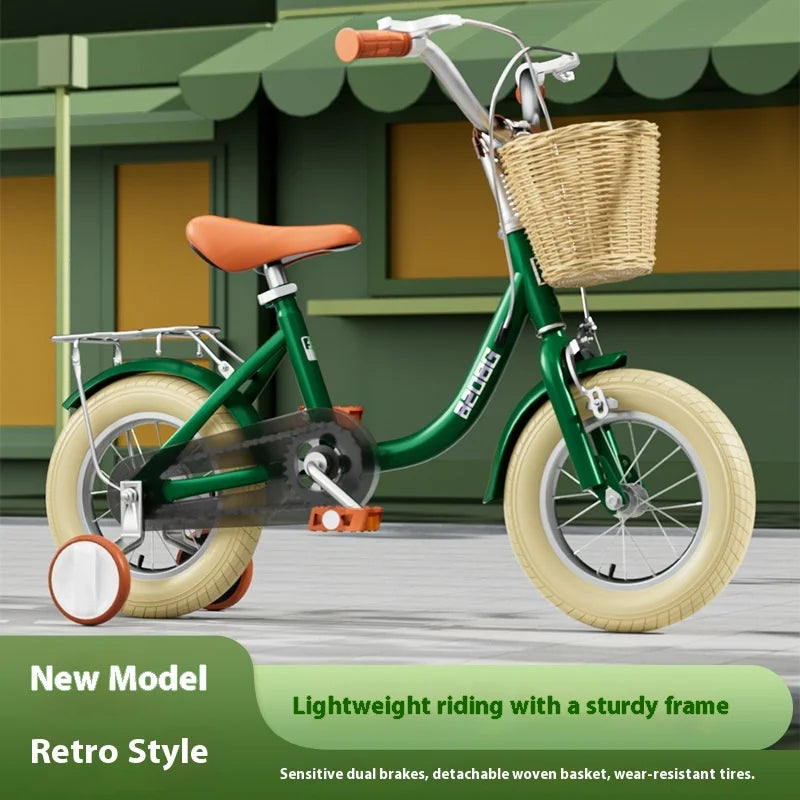 Children's bicycle with auxiliary wheels 12-14-16-18-20 inches