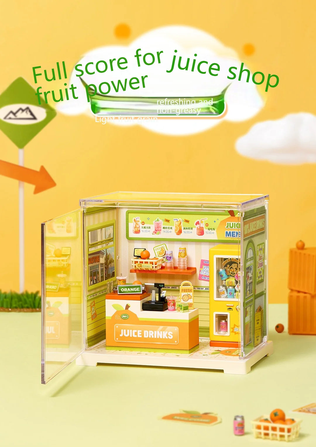 Mini Building Blocks DIY House Kit, Micro-Scale Scene Models Creative Gift for Women, Super World Tiny Craft