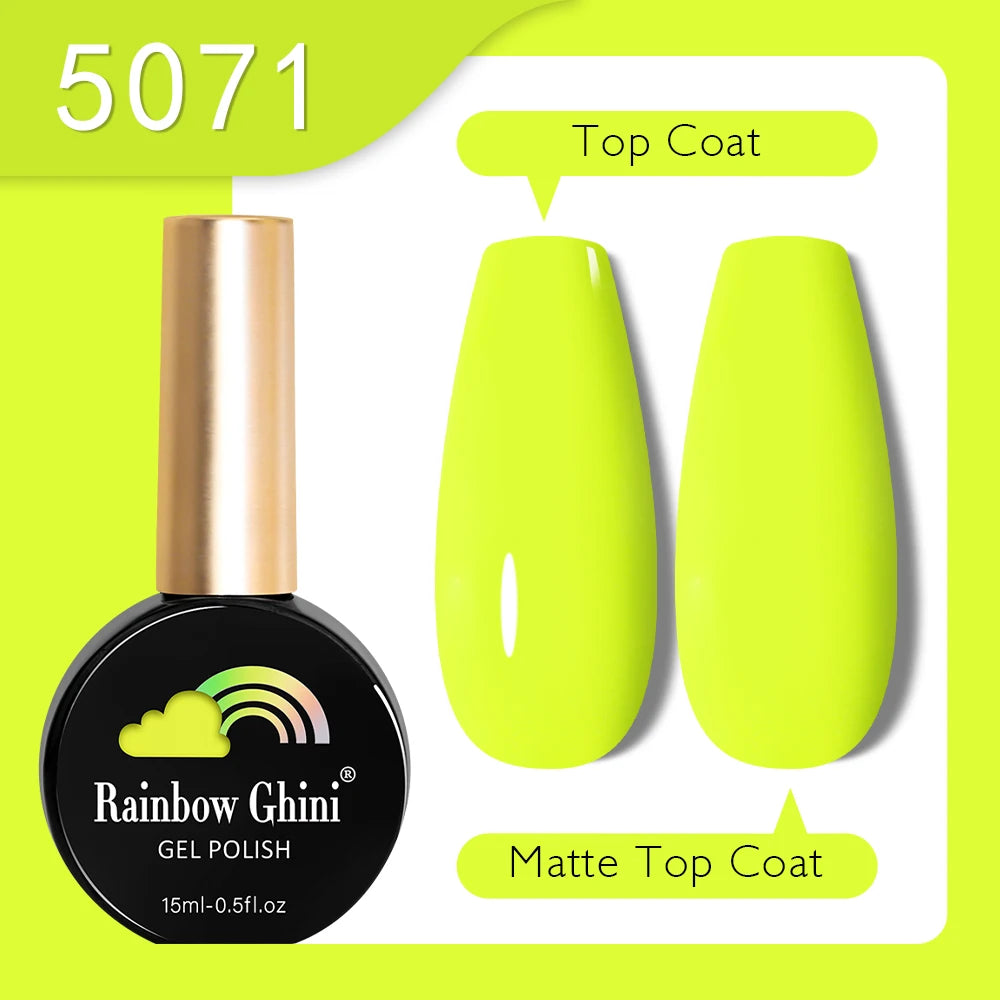 RG 15ML HEMA&TPO FREE Summer Series Fluorescent Gel Polish in Sporty Style Y2K Nail Polish Suitable for Parties Nail Art UV Gel
