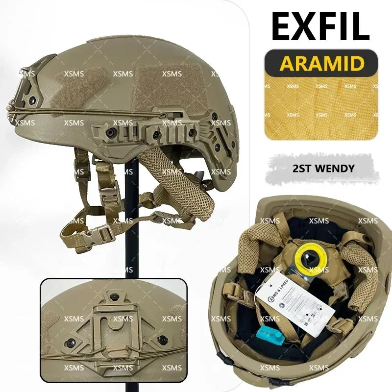 Protective Helmet  -FAST - Aramid  - Whith Wendy