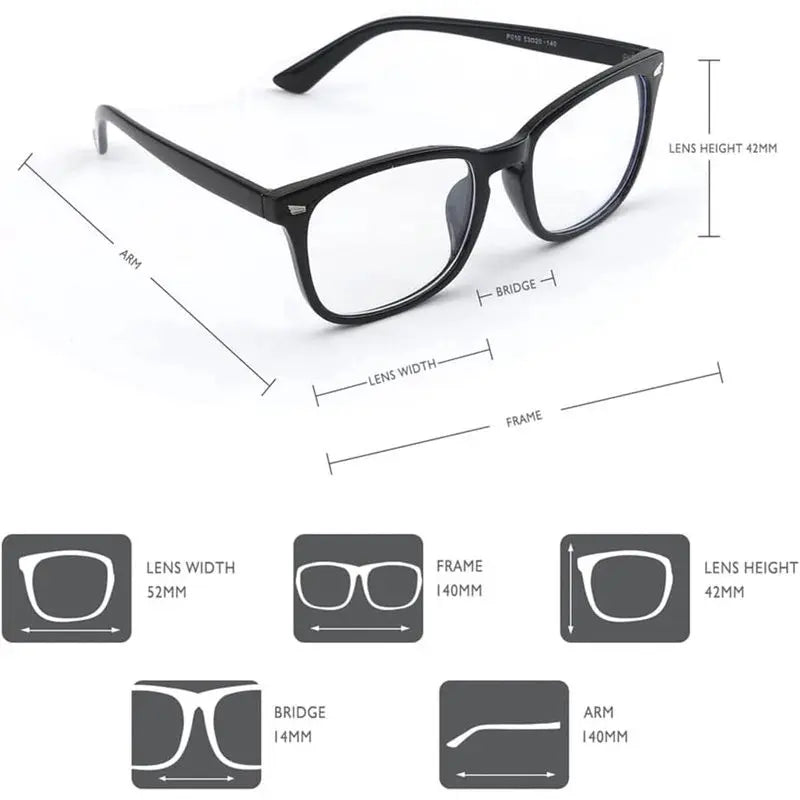 Transparent Computer Glasses Frame Women Men Anti Blue Light Square Eyewear Blocking Glasses Optical Spectacle Eyeglass