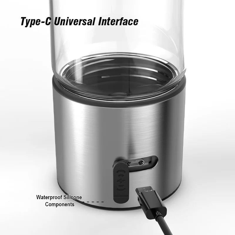 Portable High Performance Hydrogen Water Generator Bottle SPE PEM Chamber Electrolytic Ionizer Rechargeable Hydrogen Water Cup