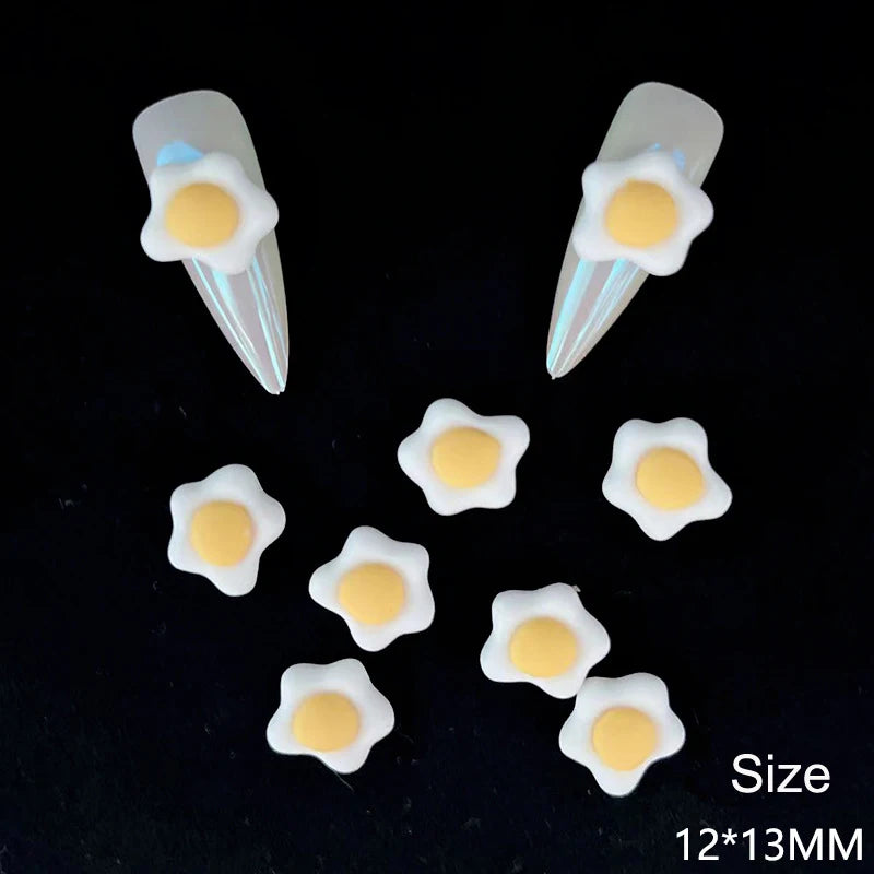 10pcs Cartoon Bunny Nail Art Charm 3D Candy Color Resin Cartoon Animal Lollipop Nail Decoration Korea Kawaii Nail Accessories