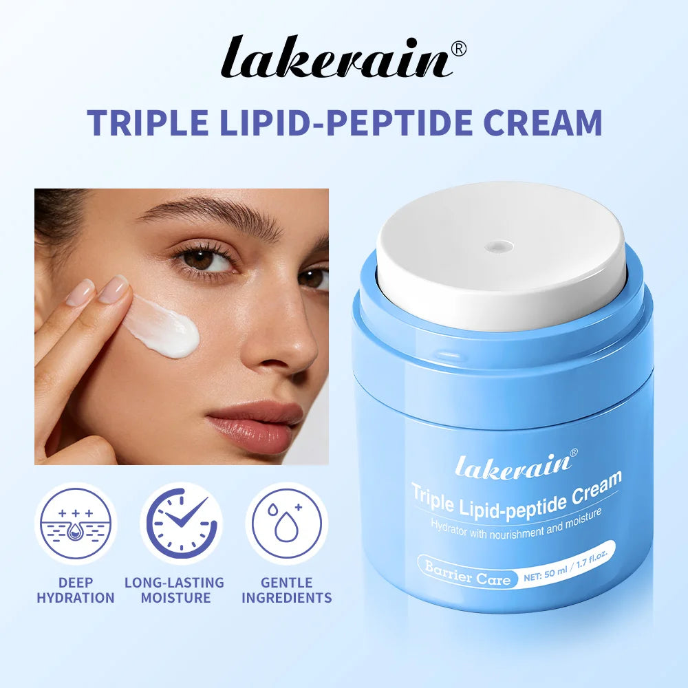 Triple Lipid Peptide Cream Long-lasting Moisturizing Deep Hydration Skin Care Face Cream for Dry Sensitive Skin Treatment