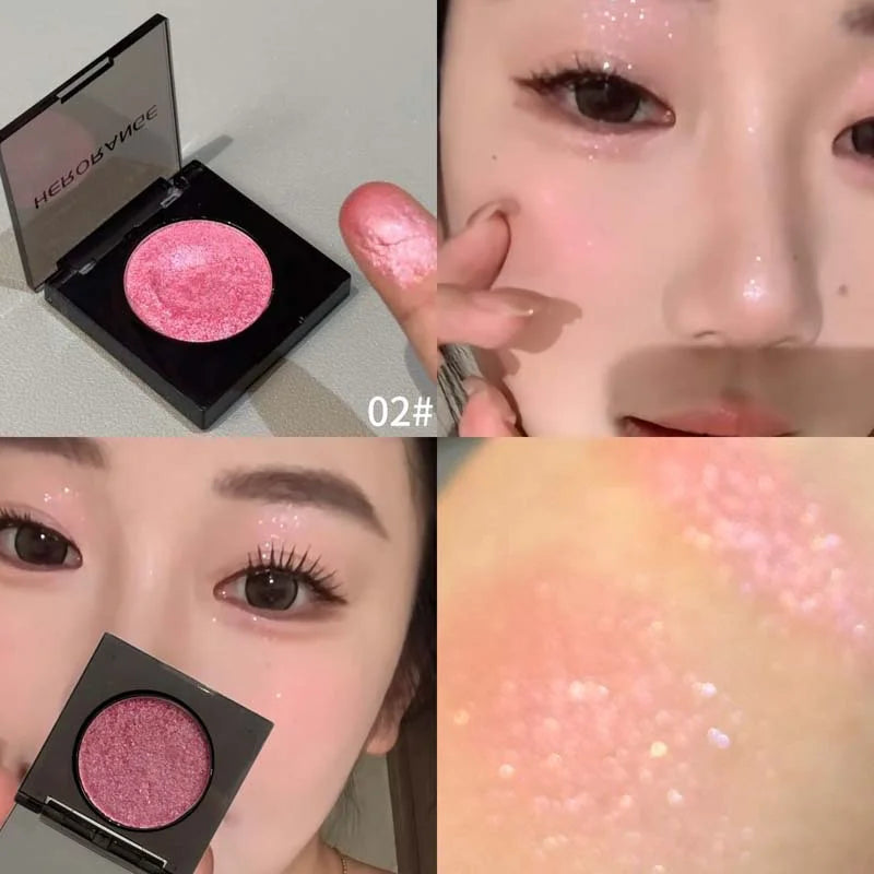 Herorange Pearl Eyeshadow Fine Shimmer Pigmented Non Clumping Brightening Highlight Beginner Friendly
