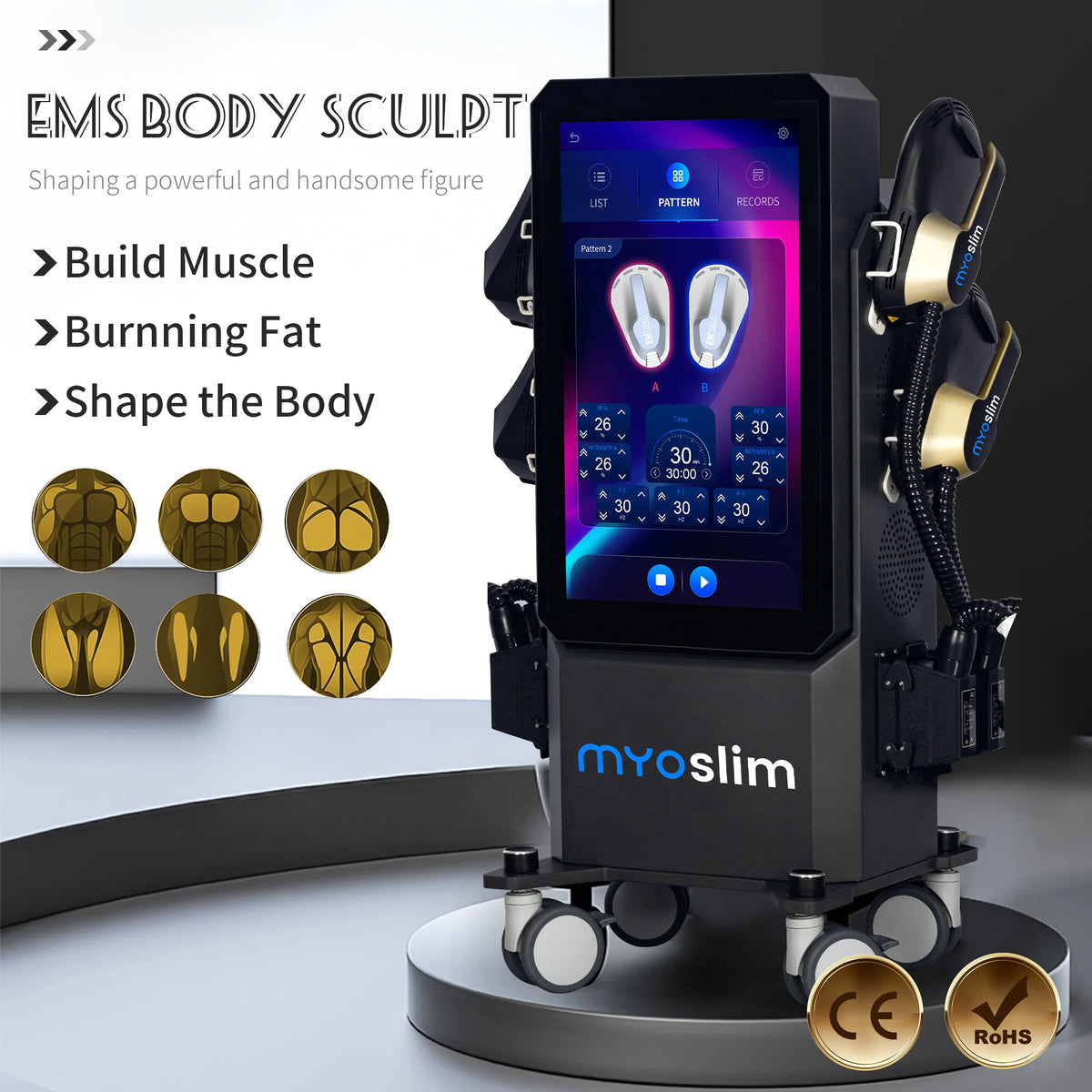 Professional MYOSLIM Sculpting NEO RF Machine EMS Body Slimming  PRO Muscle Stimulation Fat Removal