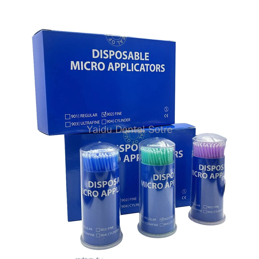 3Boxes Disposable Dental MicroBrush 100Pcs/Bottle Long Micro Applicator Brush Dentistry Odontologia Extension Tools