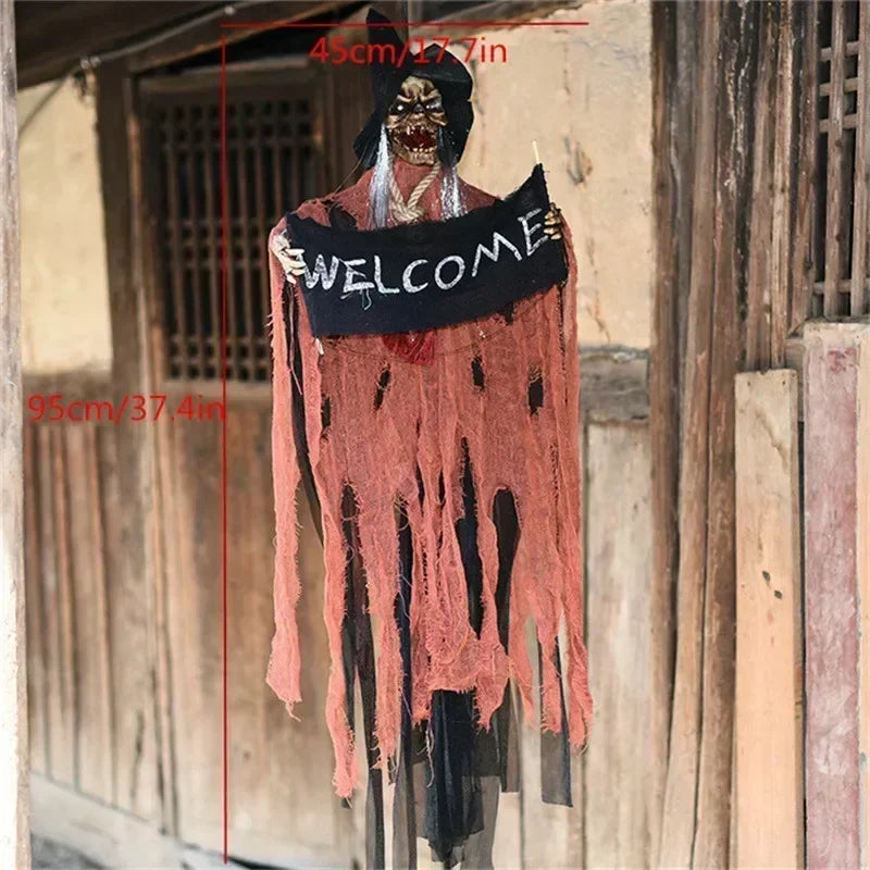 1PC Halloween Decoration Hanging Pumpkin Head Scream Sound Party Prop Haunted House Parties Home Decor Funny Electric Toys