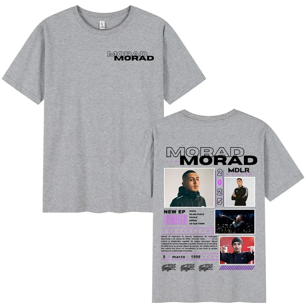 Rapper Morad M.D.L.R Graphic T Shirts Men Women Fashion Vintage T-shirt Cotton Casual Oversized Short Sleeve T-shirts Streetwear