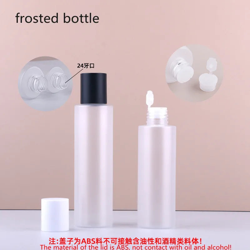 10/30pcs 100/120/150/200ml Empty PET Cosmetic Toner Bottle Moisturizer/ Makeup Remover Bottle  Clear/ Frosted Water Bottle