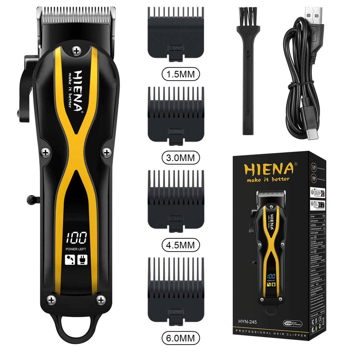 Newest Electric Hair Clipper Rechargeable Men's Electric Shaver Hair Trimmer Professional Barber Cordless Hair Cutting Machine