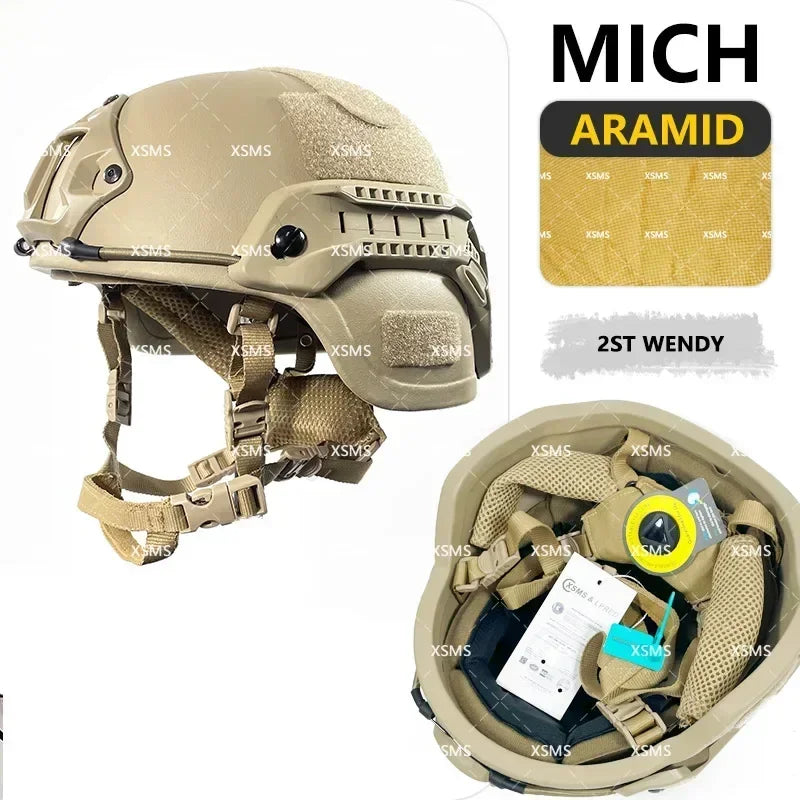 Protective Helmet  -FAST - Aramid  - Whith Wendy