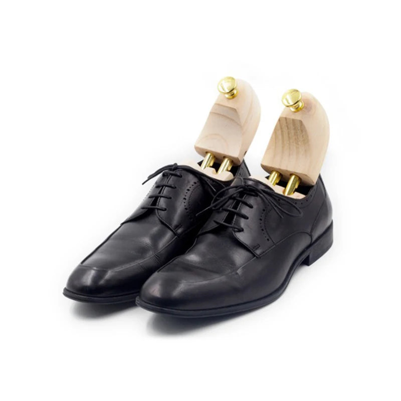 4-PACK Men's And Women's Shoe Trees, Adjustable Pine Wood Shoe Trees