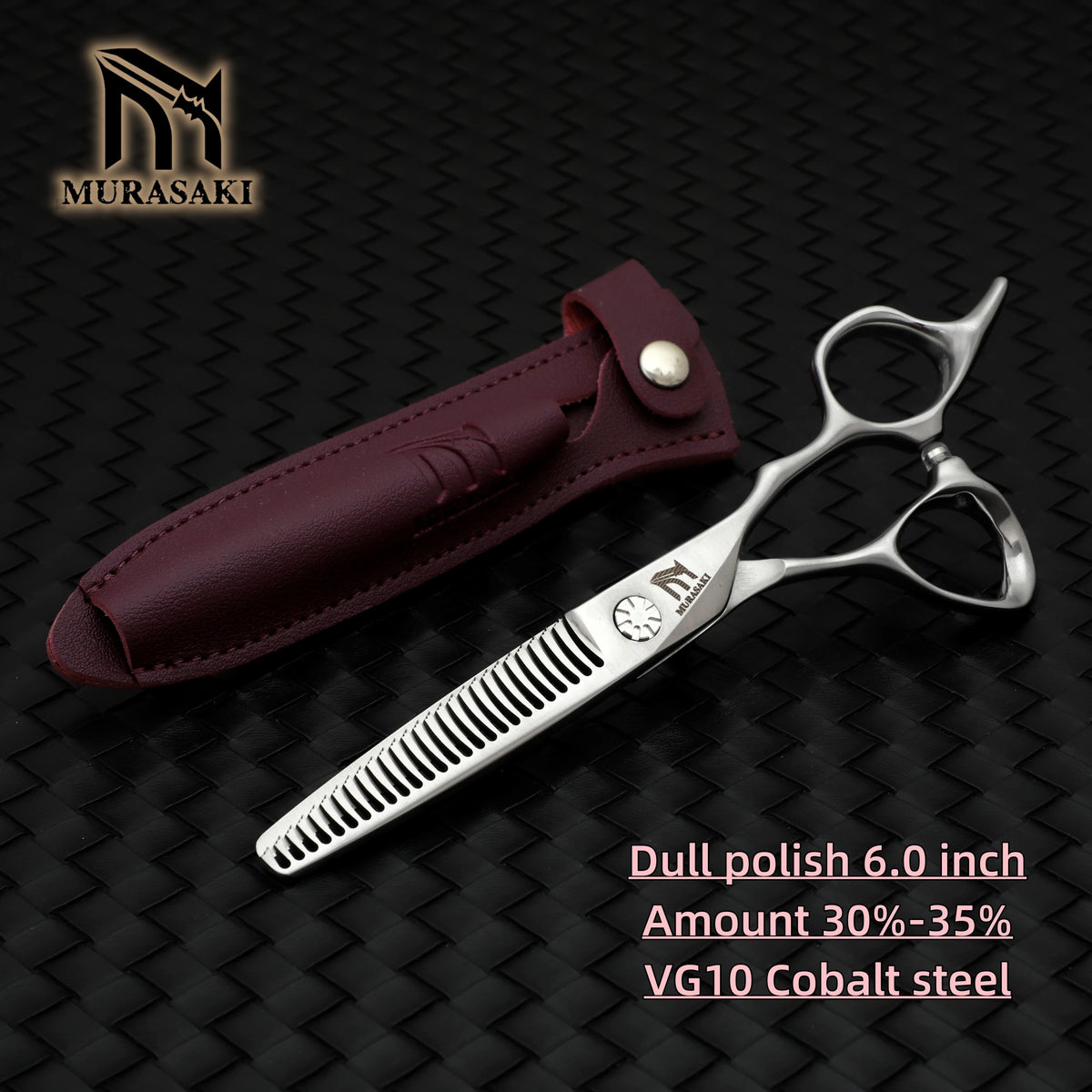Professional VG10 Steel Barber Scissors, 5.75 Inch Willow Leaf Single-Sided Sharp Blade, Specialized for Regulating Hair Volume
