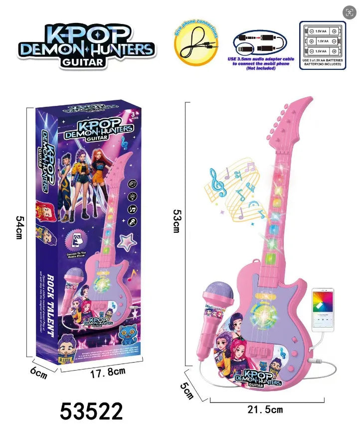 K019 Toys Witch Hunters Microphone With Adjustable Stand Led Lights Support Mp3 Playback Karaoke Singing Music Performance Gift