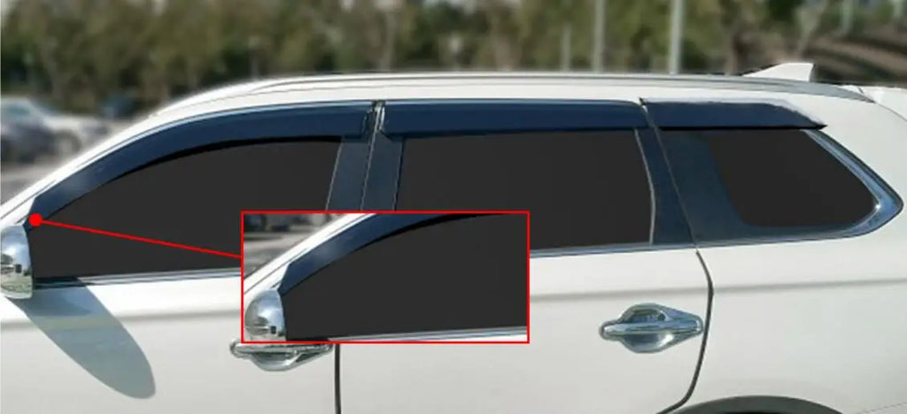 For Mitsubishi Outlander 2010 2011 2012, 2013 2014 2015 2016- 2020 Side Window Deflector Sun Rain Deflector Weather Shield JF