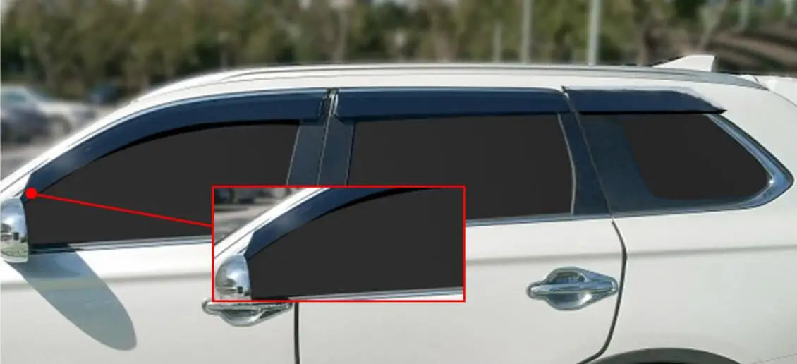 For Mitsubishi Outlander 2010 2011 2012, 2013 2014 2015 2016- 2020 Side Window Deflector Sun Rain Deflector Weather Shield JF
