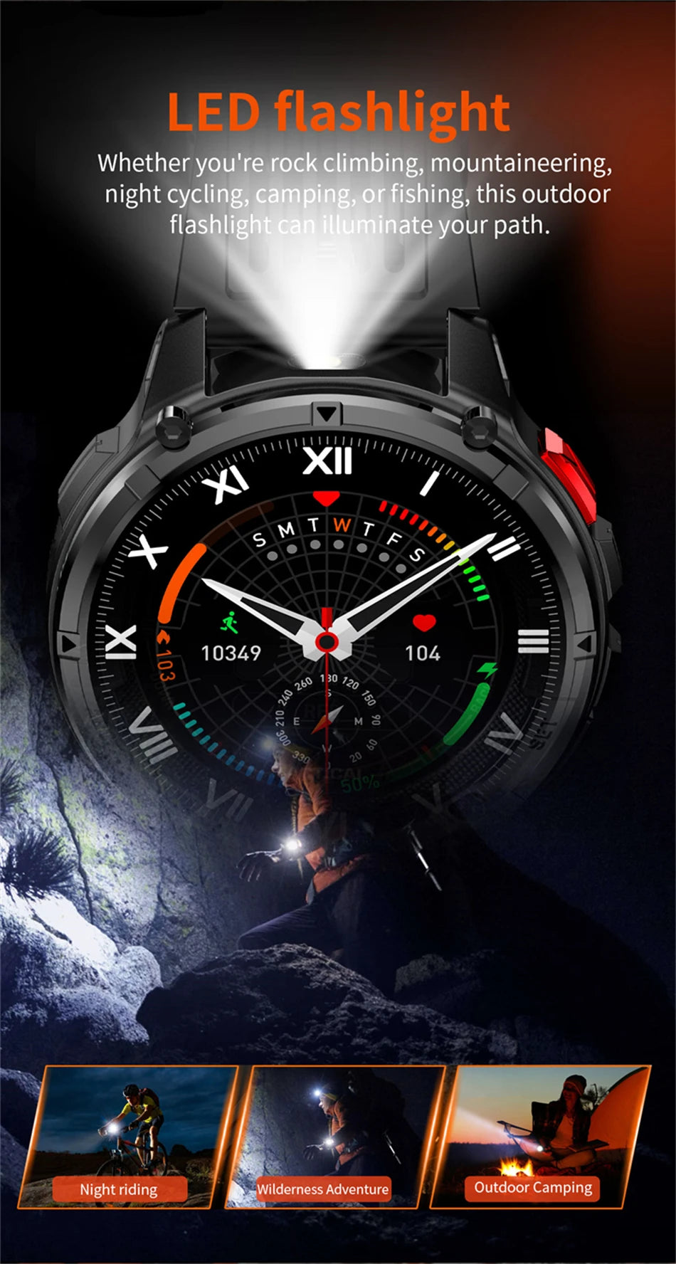 2026 GPS Sports Smart Watch 1.7-Inch AMOLED Screen Outdoor Sports Compass Heart Rate IP68 Waterproof Bluetooth Call Smartwatches