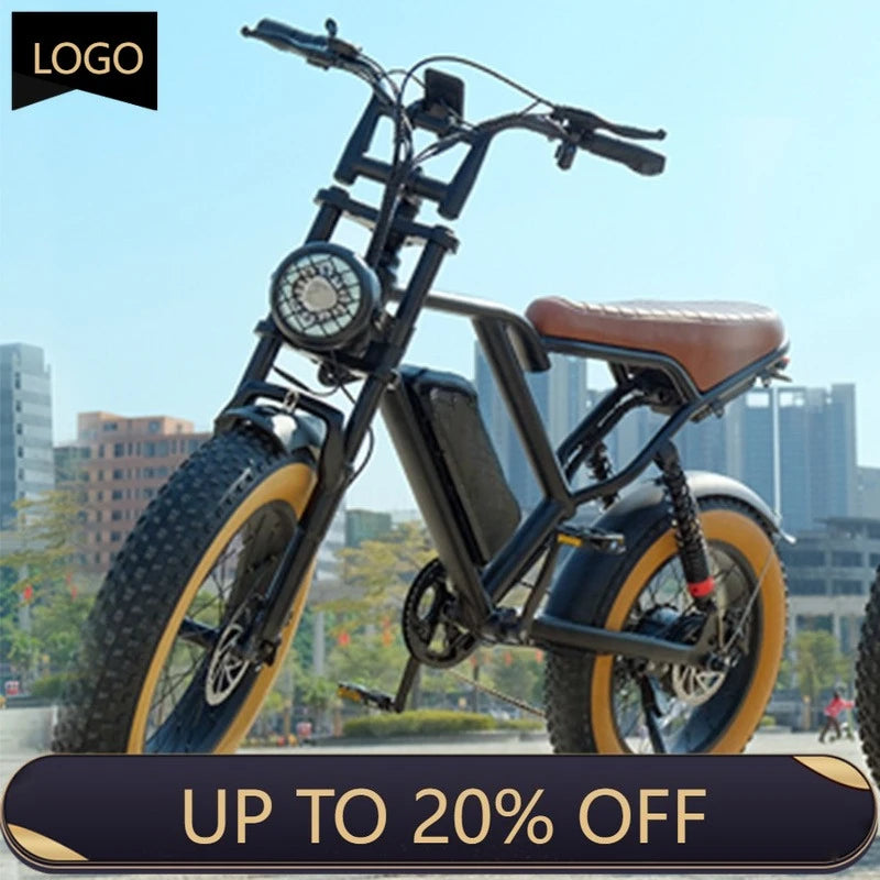 QQA Food delivery electric bicycle 20 inch fat tire electric bicycle 48V 17.5ah removable battery high speed motor Ebike